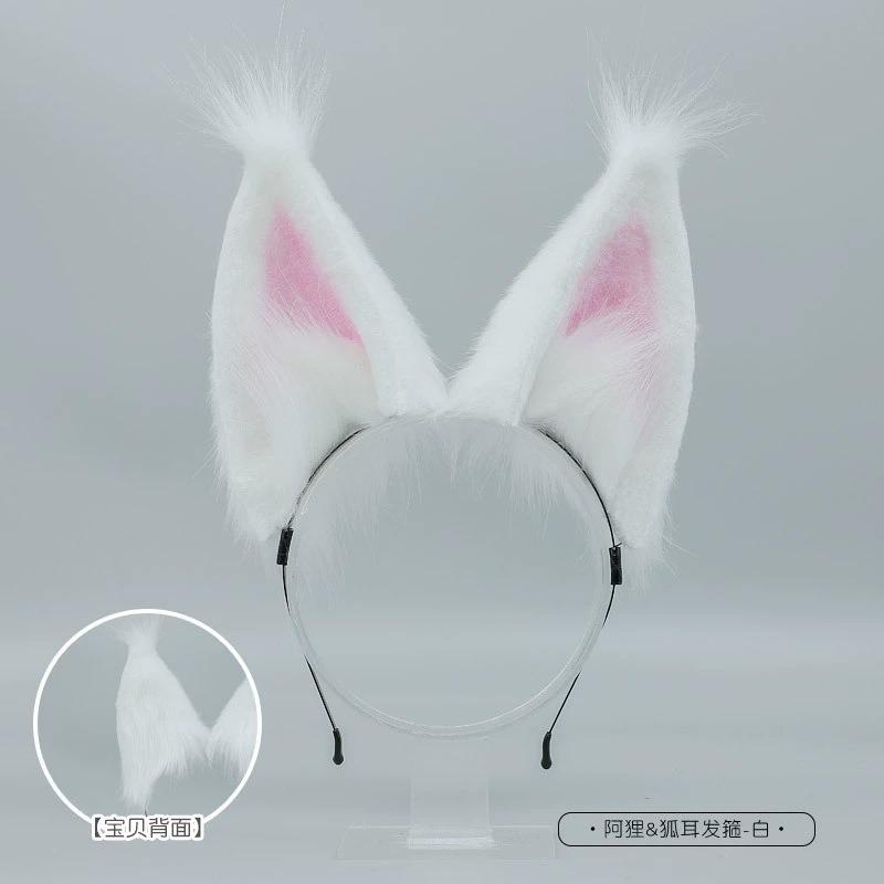 

Девятихвостый демон лис звериные уши головной убор косплей душа Ляньхуа Али аксессуары украшения для волос бант колокольчик лисьи уши ободок
