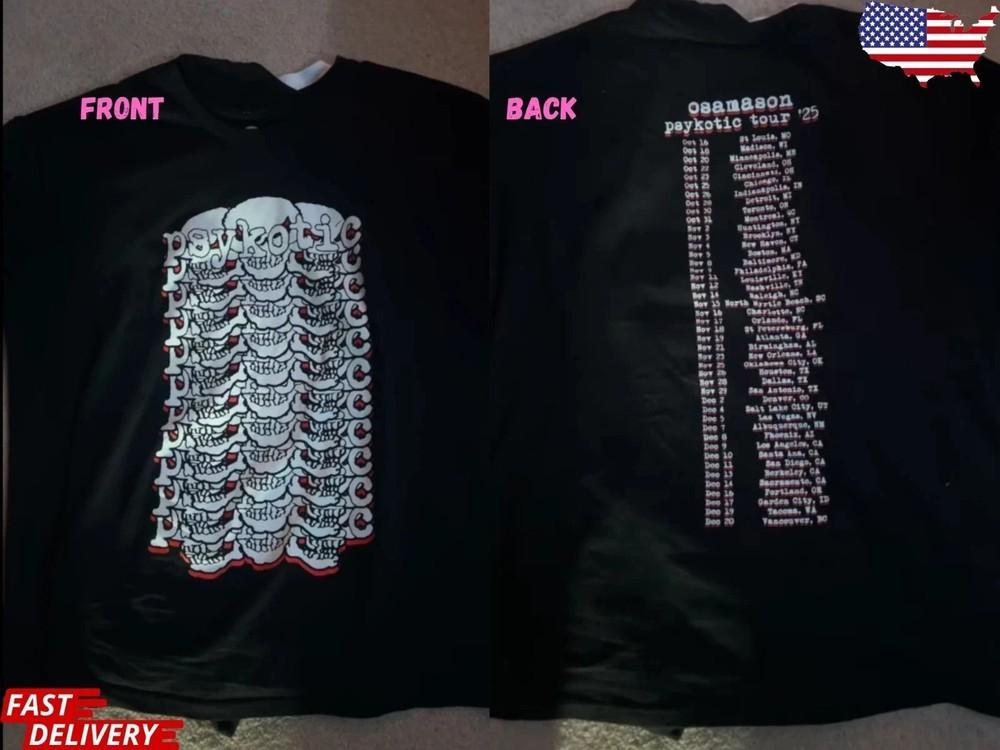 

Новинка!!! OSAMASON Народився, щоб померти Психотичний Тур по США 2025 МЕРЧ Унісекс Футболка XL