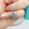 Promotion of Multiple 1.0 Carat Moissanite Windmill Pendants, Luxury Wedding 925 Silver Jewelry, Bride Diamond Necklace
