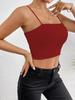 Casual Tank Top U Neck Crop Tops Frauen Sommer Camis Einfarbig Leibchen Mode Rohr Weibliche Ärmellose Gestellte Weste Y2K kleidung