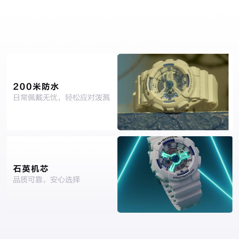CASIO SEA OF STARS series Quartz men s watch white dial GA-110HDS-7APR белый