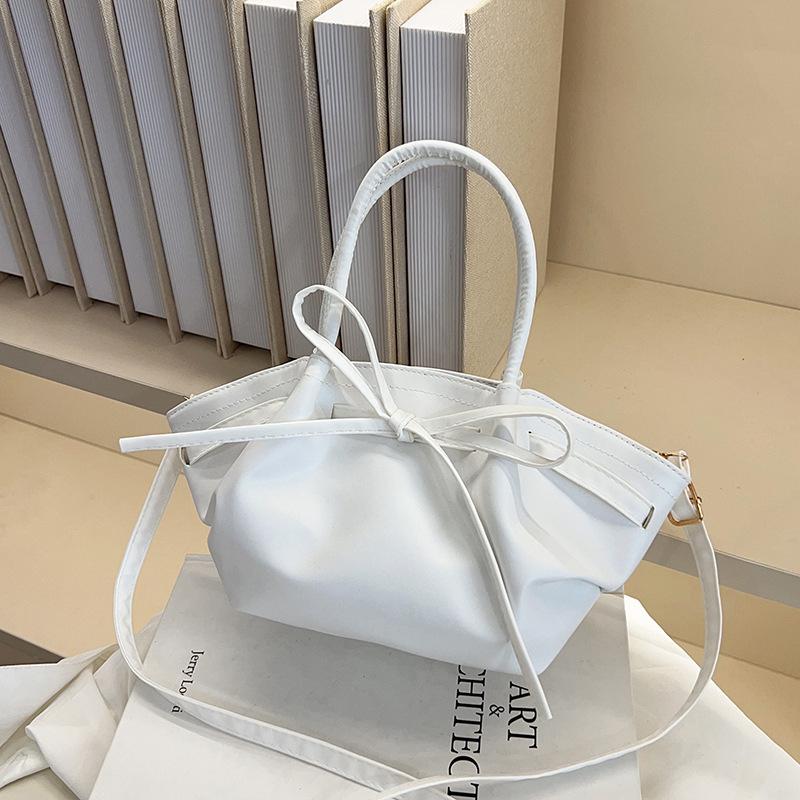 Korean Version of Bow Fresh 2025 Spring and Summer Trendy Fashion Water Bow Crossbody Portable Vegetable Basket Bag Woman