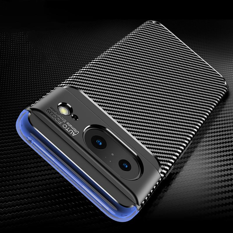 Anti-drop Phone TPU Case for Google Pixel 8,Carbon Fiber Texture Protective Phone Cover