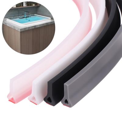 1 Adet 100cm Kendinden Yapışkanlı Silikon Banyo Su Engelleyici Su Tutucu Şerit Bükülebilir Çamaşır Makinesi Duş Bariyeri