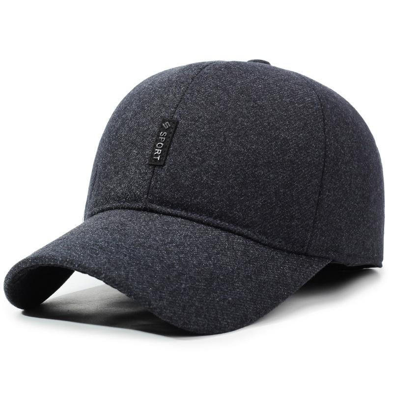 

Кепка для мужчин среднего возраста, зимняя теплая бейсболка, хлопковая кепка, кепка с защитой ушей