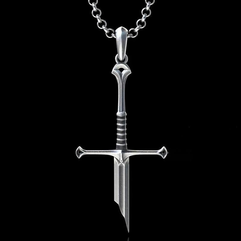 Colier Punk cu Cruce din Aliaj de Argint pentru Bijuterii de Modă Feminine AQ3552 gray