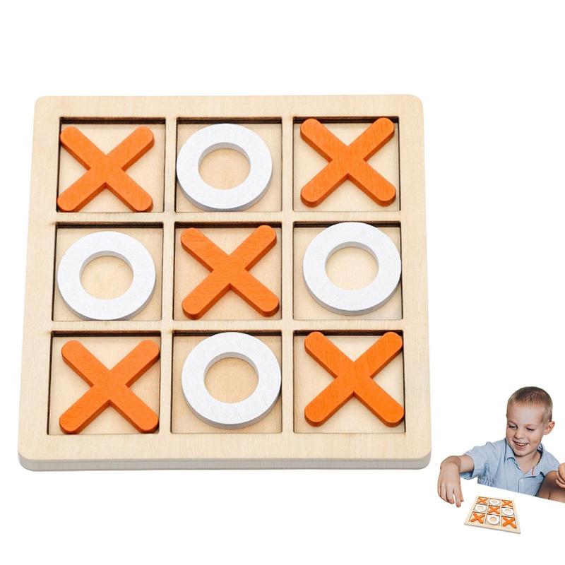 Xo Board Game Wooden Board Toy Parent-child Interaction Children's Game Development Intelligence Puzzle Desktop Toy Chess Gifts
