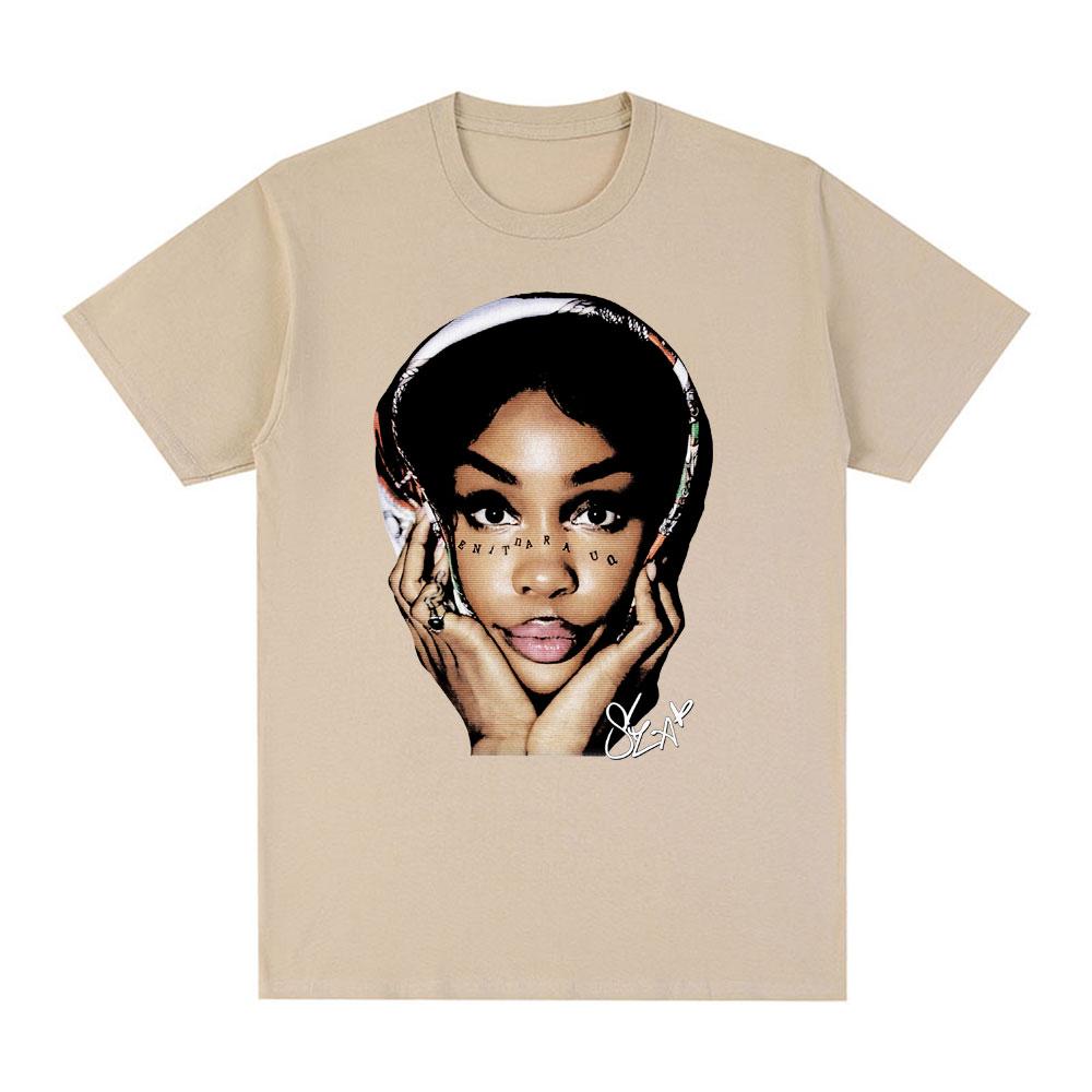 SZA Graphic Print Tshirts Unisex Women Fashion Hip Hop Tshirt Summer Cotton Casual Short Sleeve Oversized T Shirts Streetwear
