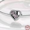 Copper Heart-Shaped Love Flower Element Valentine'S Day Gift Beads Suitable For 3Mm Original Bracelet Diy