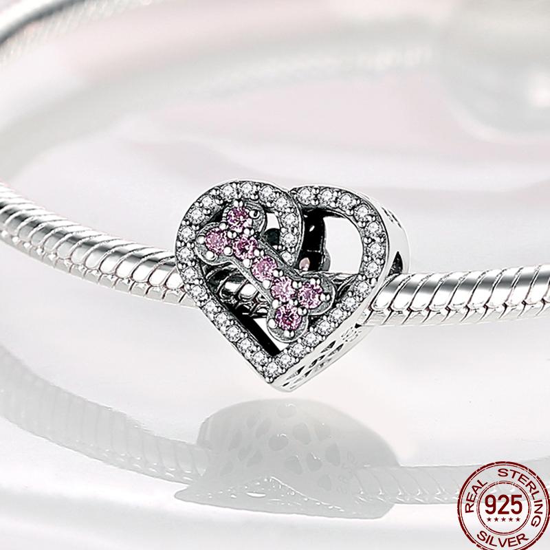 Copper Heart-Shaped Love Flower Element Valentine'S Day Gift Beads Suitable For 3Mm Original Bracelet Diy