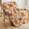 Winter Gingerbread Flat Printed Throw Blanket - Lightweight Flannel Plush, Gift for Couch, Bed, Living Room, Travel, Office