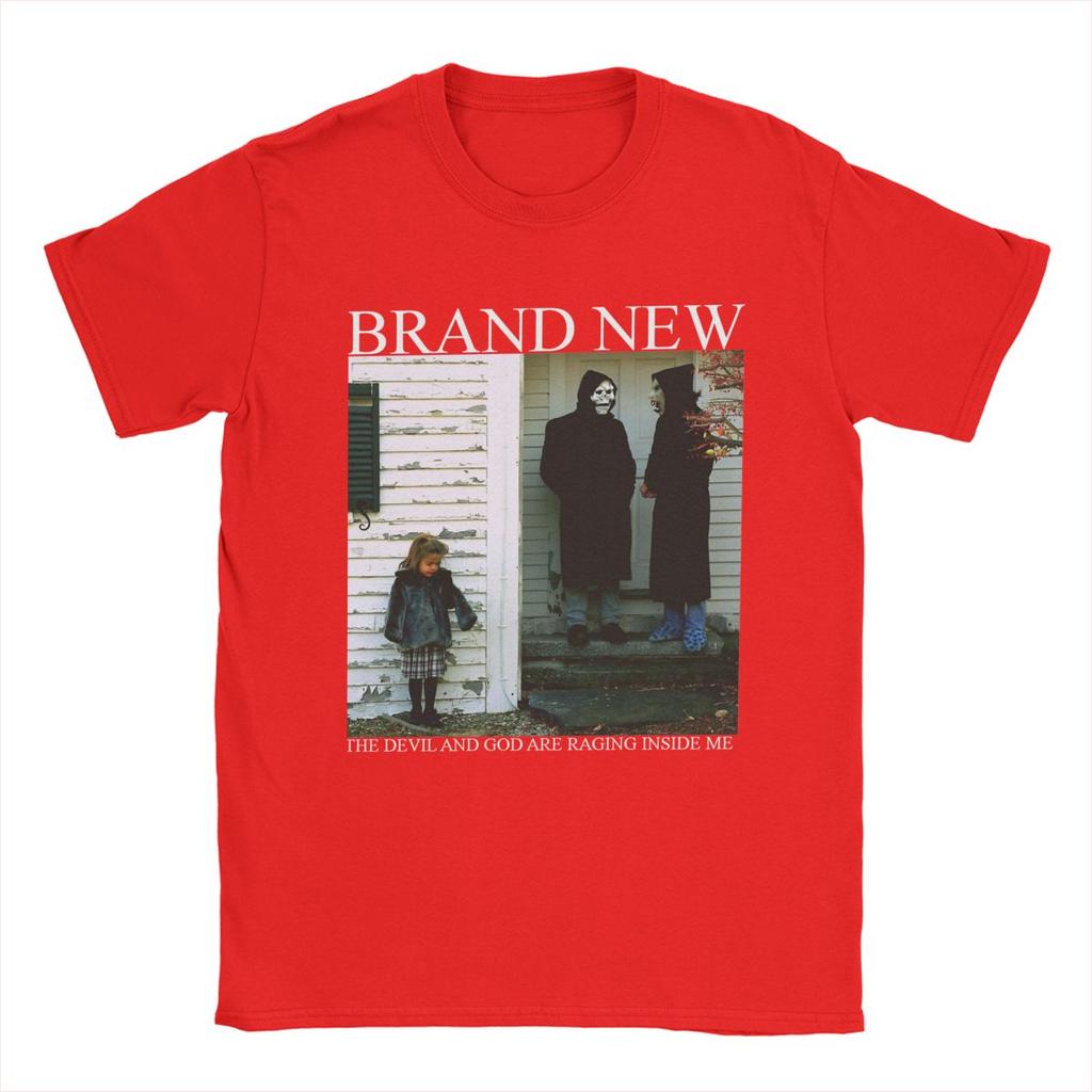 Novelty Brand New The Devil And God Are Raging Inside Me T-Shirts for Men Crew Neck Cotton T Shirt Band Tee Shirt Summer Clothes