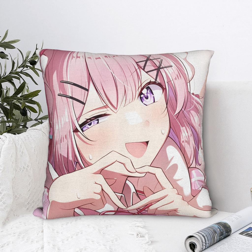 Hot Girl Kawaii Sakura Miko Pillow Case Square Pillow Cover Retro Trendy Pillowcases For Living Room Bed Chair