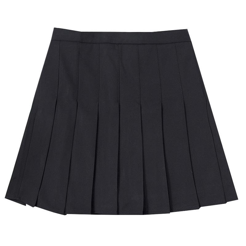Women's Summer High Waist A-line Pleated Skirt - College Style Ice Silk Midi Skirt