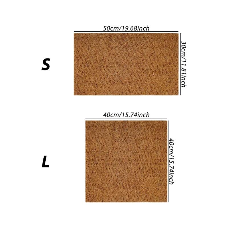 4pcs Pet Terrariums Moisturized Carpet Coconut Fiber Substrate Liner For Snake And Geckos Healthy Habitats Accessory
