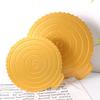 Jiekainuo Reusable Hardened Round Gold Cake Boards