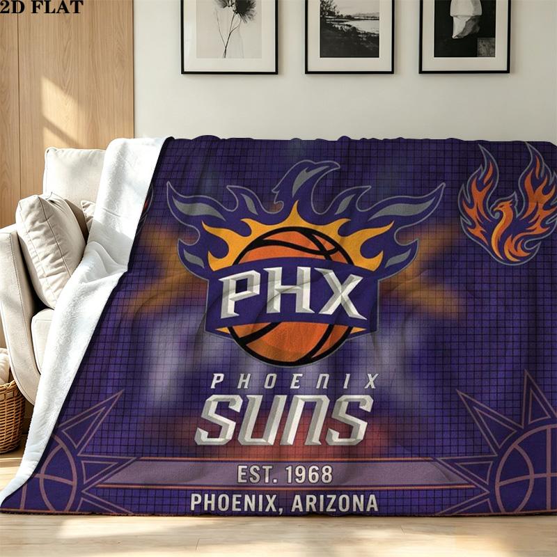 Phoenix Suns Print Flanelldecke Hohe Qualität Warm Bequem Decke für Alle Jahreszeiten Perfekt für Geschenke Heimdekoration