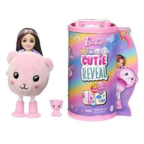 Poupée mannequin - Barbie - Chelsea Cutie Reveal - 6 surprises - T-Shirt Confort - Rose