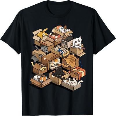Kawaii Karton Katze Kätzchen Lustige Katze Meme Katzenliebhaber Besitzer T-Shirt