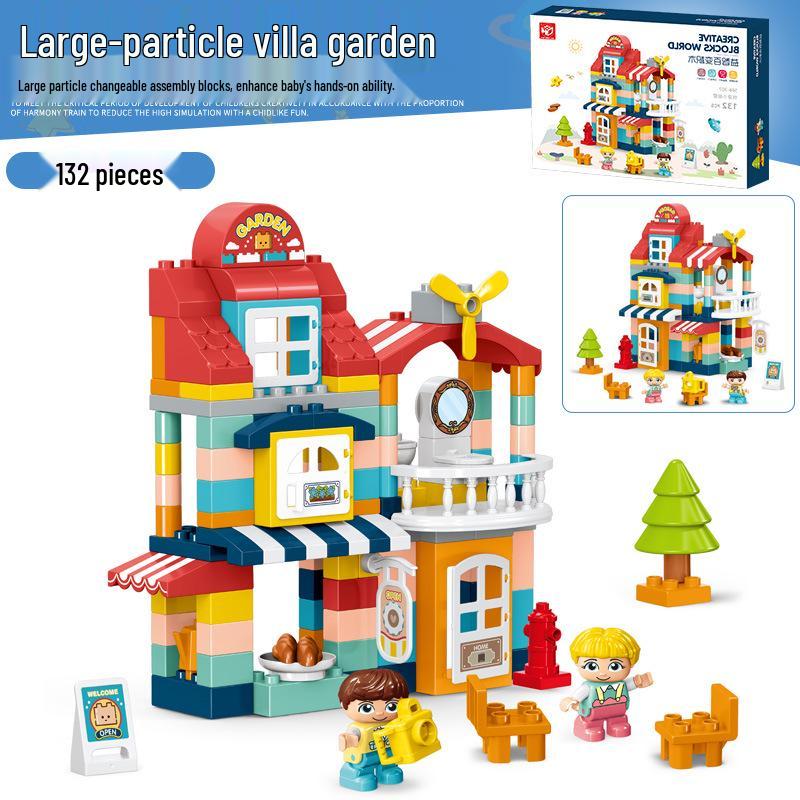 

Крупные блочные конструкторы: Колесо обозрения, Ветряная мельница, Образовательная DIY игровая площадка для детей.