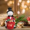 Christmas Figurines Resin Statue Seasonal Decorations Santa Claus Snowman Desktop Sculptures For Indoor Party Bookshelf Mantel