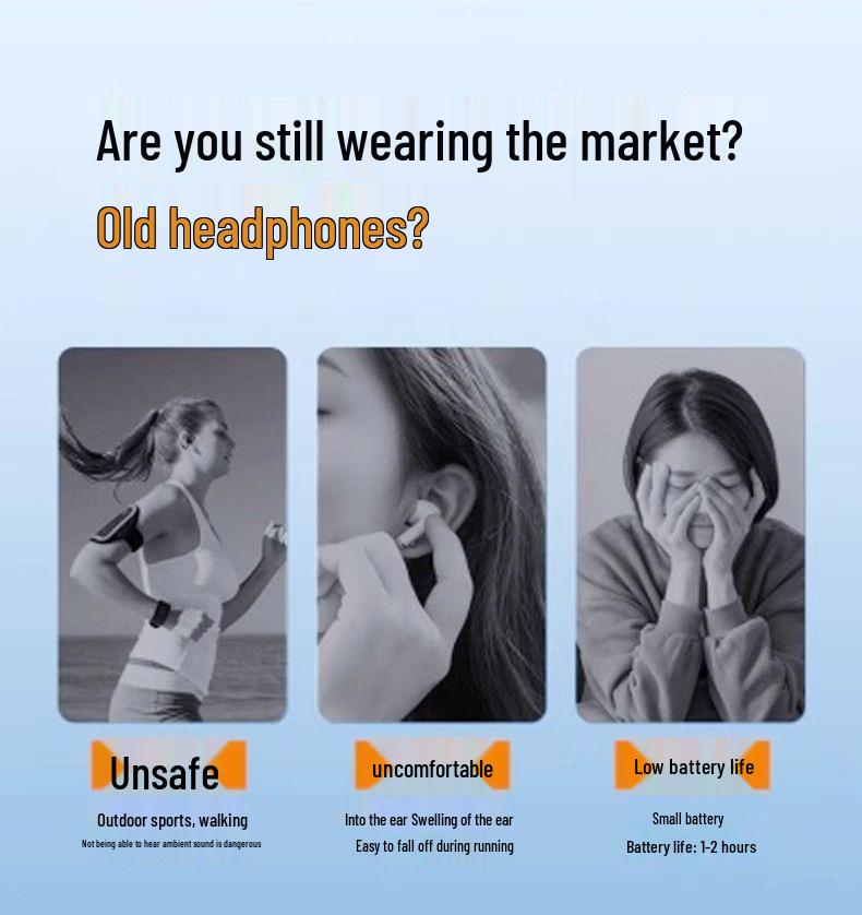 X93 Bluetooth 5.3 Ear-Hook: High Sound Quality, Comfortable Fit, Smart Display, Long Battery Life