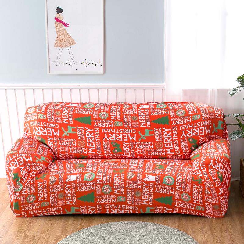Christmas Decoration Stretch Sofa Furniture Cover Slipcovers Elastic Couch Case Different Shape Living Sofa Loveseat Chair L -Style Sofa Furniture