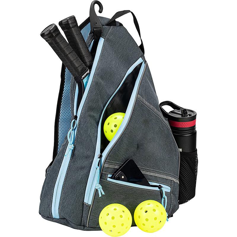 

Versatile Lightweight Crossbody Bag for Tennis, Badminton, and Pickleball Rackets with Large Capacity 20-35L