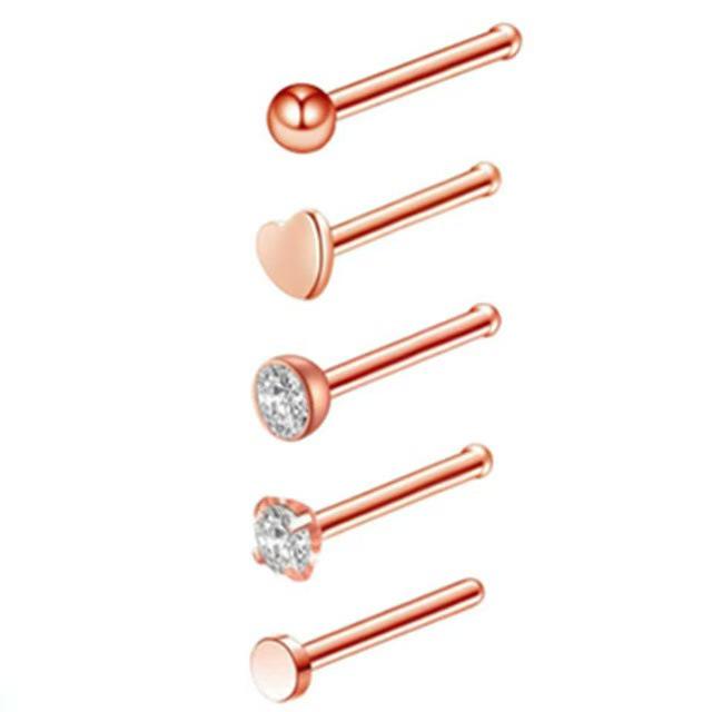 21-Piece Stainless Steel Nose & Lip Piercing Jewelry Set