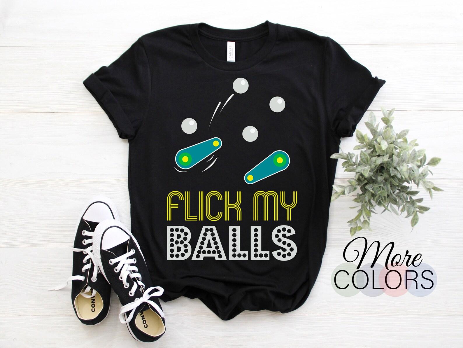 Пинбол Flick My Balls Флиппер Флиппинг ЭКГ Аркадный Игрок в Пинбол Подарок Смешная Футболка, Аркадный Игровой Автомат, Подарок на День Рождения для Игрока в Пинбол 100