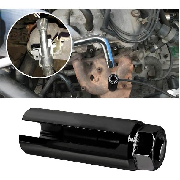 BELOMI Oxygen Sensor Socket With Side Wire Cutout, 3/8 Inch Drive X 0.39 Inch (12Mm) 6-Point Fits All Vehicle O2 Removal And Tallation, 65 Mn Steel