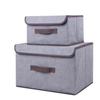 Multifu Large Capacity Foldable Solid Color Fabric Storage Box Non-woven Dust-proof for Dormitory Indoor Use
