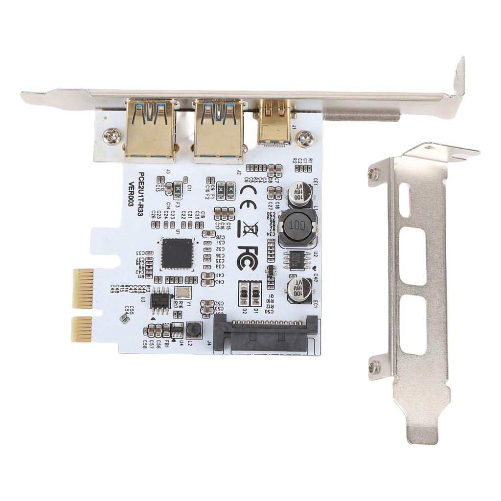 USB3.2 GEN1 Type C Expansion Card 19PIN Socket 5Gbp 2 Port Adapter Card for Type C Front Panel Mount Adapter