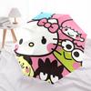 1pc Hello Kitty Automatic Opening/Closing Umbrella with Convenient Three-Fold Design, 8-Bone Iron Frame Outdoor Umbrella - Perfect Gift for Fans, Trav