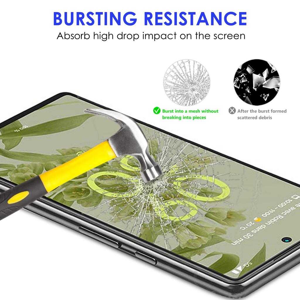 For Google Pixel 6a Hard Anti-fingerprint AGC Glass HD Clear Screen Protector Full Coverage Full Glue Black Edge Tempered Glass Screen Film