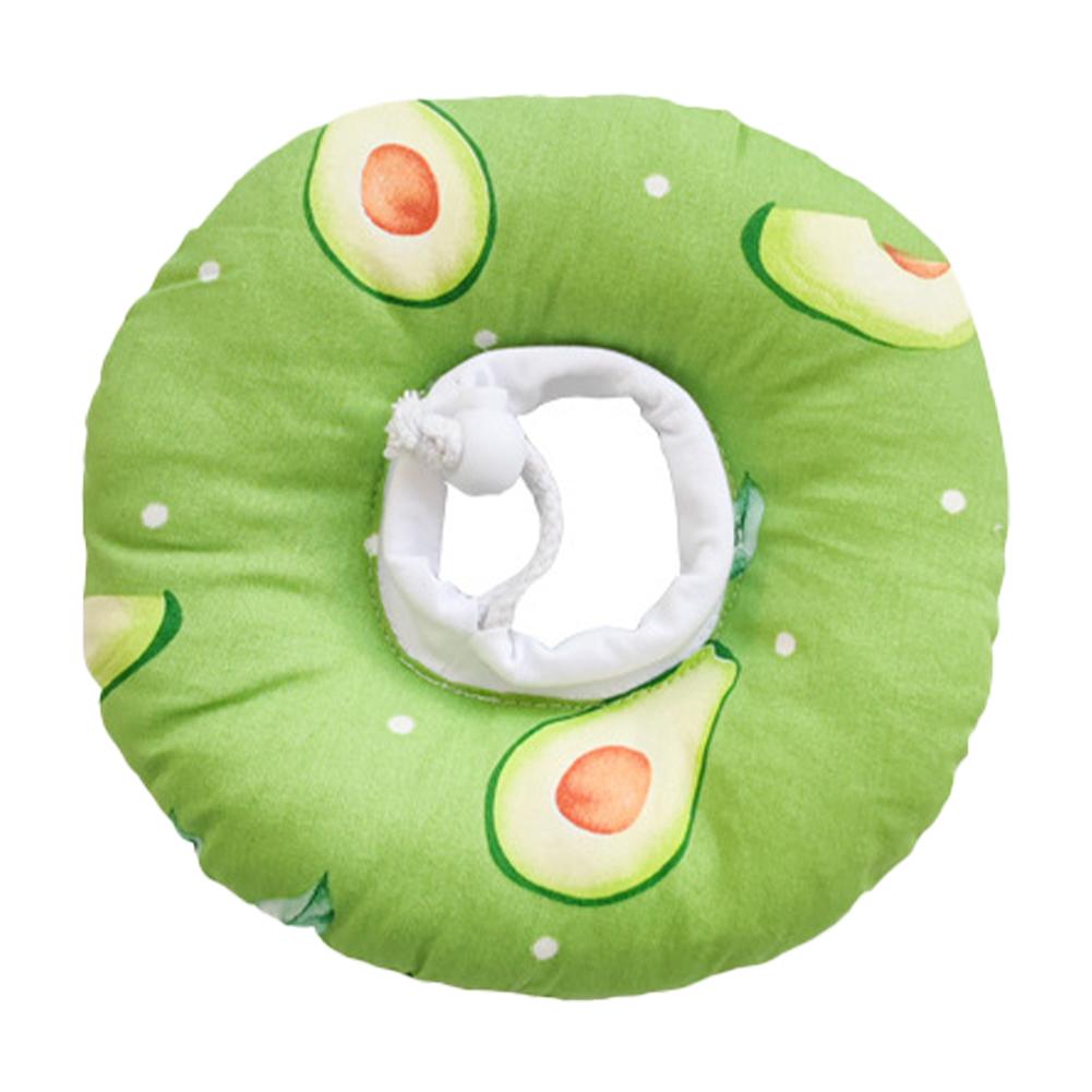 Haustier Katze E-Kragen Erholungskegel Schutz Elizabeth-Kragen Verstellbarer Baumwollmischkragen Bedruckter Elizabeth-Kreis für Katze