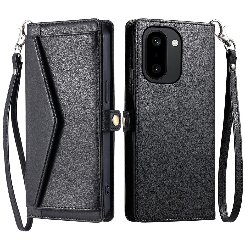 Für OnePlus 15R 5G Lederhülle mit Armband Geldbörse Ständer Handyhülle