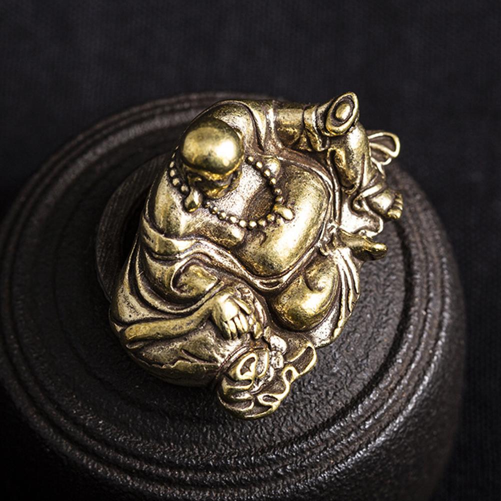 

1pc Maitreya Buddha Sculpture Copper Craft Style Home Decor Desktop Ornament Feng Shui Statue Decorative Gift China Mainland