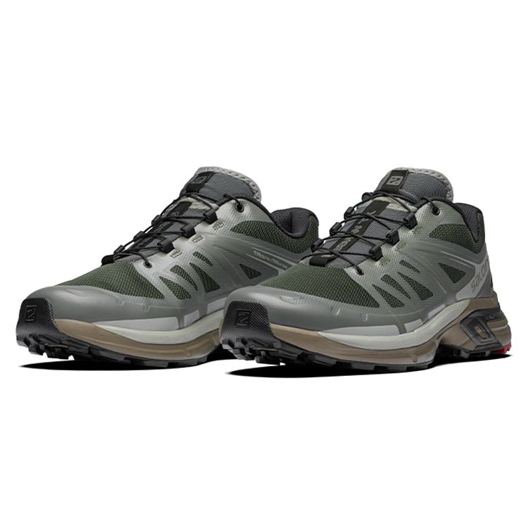 SALOMON XT-Wings 2 Advanced Peat Castor Grey Men Sneakers Bungee-Cord 415778
