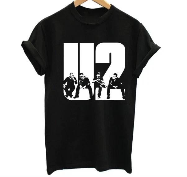 

Vintage Members Of U2 Band Short Sleeve Cotton Black All Size Unisex Shirt S