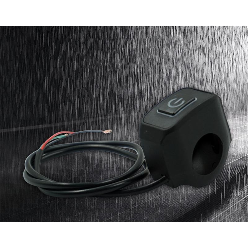 For ATVs Electronic Bike Scooters Motorcycle Headlight Push Button ON/OFF 12V Handlebar Switch
