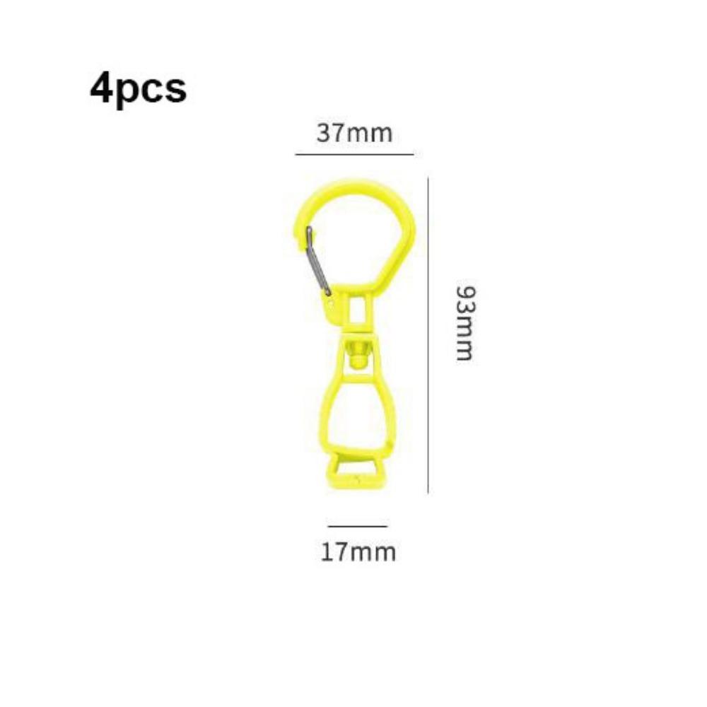 

4pcs 37*93mm High Strength Cllip Durable 360-Degree Rotating Joint Outdoor Clip Tool Accessories світло-жовтого кольору