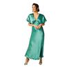 Biba Womens/Ladies Satin Fitted Angel Sleeve Maxi Dress
