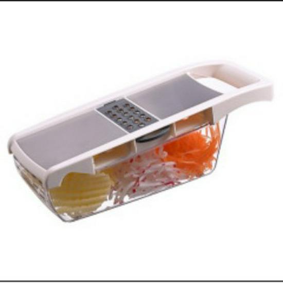 Multi-Functional Kitchen Vegetable Cutter with Shredder, Slicer, and Draining Basket