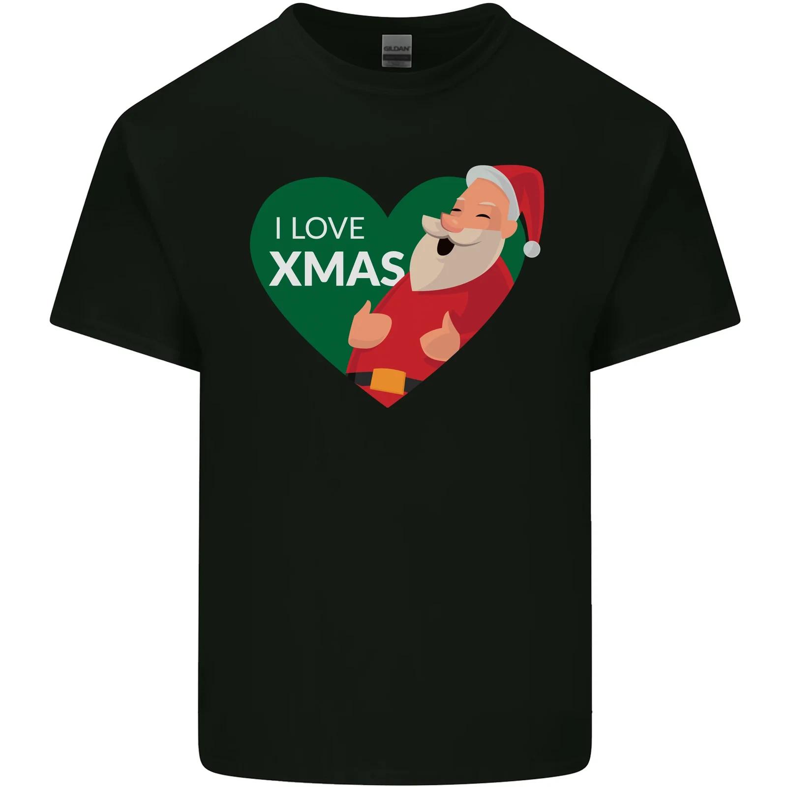 I Love Xmas Santa Claus Christmas Kids T-Shirt Childrens XL