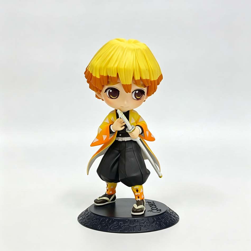 Anime 15Cm Demon Slayer Figure Nezuko Tanjirou Zenitsu Inosuke Kyoujurou Giyuu Kawaii Qposket Pvc Model Toys Children Gift