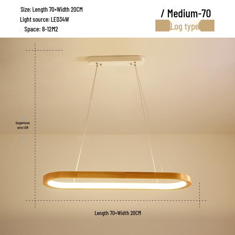 

Светодиодная люстра из цельного дерева в скандинавском стиле для столовых и баров Stepless Dimming