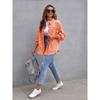 Nueva chaqueta vaquera de color liso de manga larga con rotos, estilo chaqueta, para mujer
