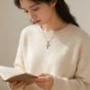 High-End Punk Style Zirconia Cross Necklace for Women