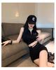 Summer 2024 Women's Black High-Waisted Irregular Petite Hot Shorts - Slimming & Sexy